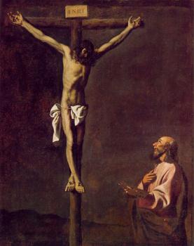 弗朗西斯科 德 囌巴朗 Saint Luke as a Painter before Christ on the Cross
